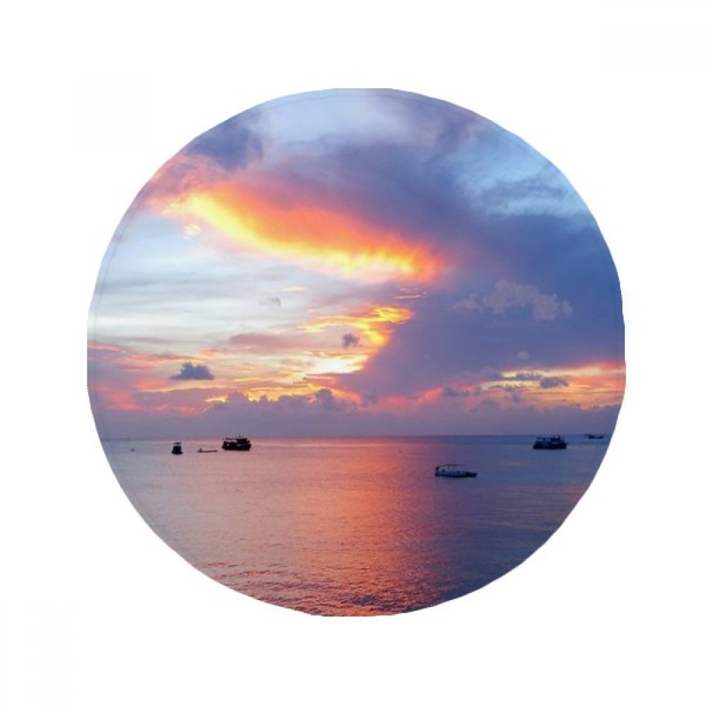 Tapis rond cadeau de style image de la nature multicolore pour salon et entree