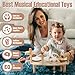 Kids Drum Set - Montessori Toys for 2 Year Old Boy Girl Birthday Gifts, 11 in 1 Wooden Musical Instruments for Toddlers 2-3, Musical Activity Table Preschool Learning Toys for Baby 18+ Months
