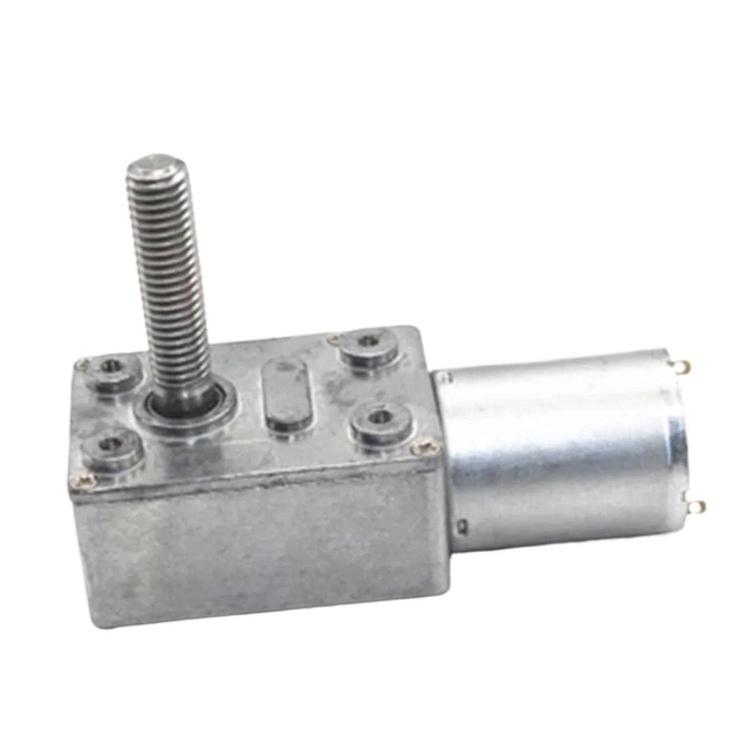 6-24V 6-150RPM Worm Gear DC Reducer Motor with M8 Threaded Shaft Reversed CW/CCW Self Locking for Automatic Equipment Customized(Package R,6RPM_6V)