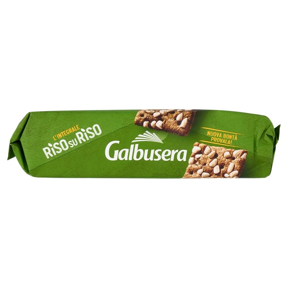 Galbusera RisosuRiso Croccantezza Integral, Galletas con granos crujientes de arroz inflado 100% italiano, 12 x 380 g + Polpa italiana Gourmet 400 g