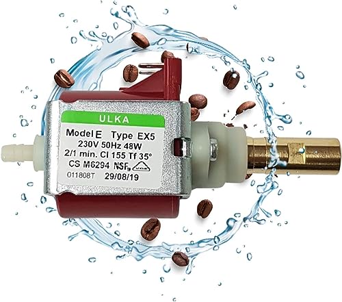 Lichtblau bomba Ulka EX5 48W 230V I Bomba de repuesto apto para Philips Saeco 996530007753 12000140 y Miele 5035150 I Bomba de agua para cafetera
