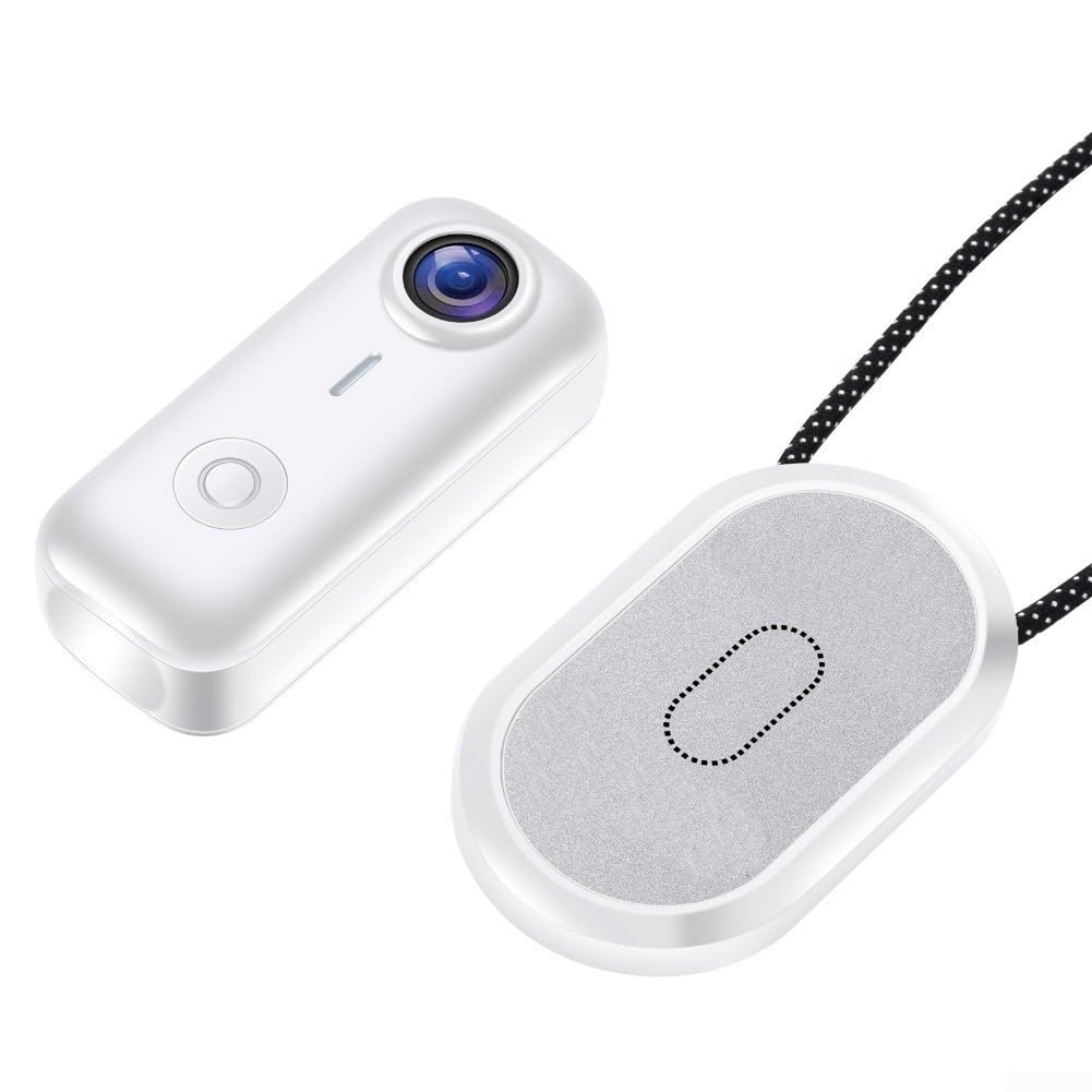 Magnetic Action Camera 2K WIFI 120 Degree Wide Angle Compact ABS Body Versatile Mounting for Cycling and Outdoor Sports Handheld Size for Travel and Daily Recor(White)