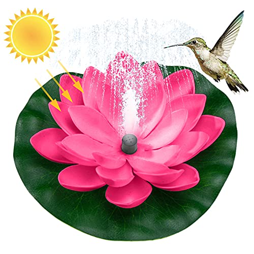 Outdoor Waterfontein voor de tuin, Solar Lotus Fontein, Vogelbad Fonteinen voor buiten Patio en Tuin DéCor - Image 3