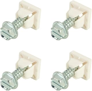 USA Fastener Company Stainless Steel License Plate Screws and Nylon Insert | Rust Proof Screws Set of 4 Front or Rear Chrome Locking Screws | License Plate Security Screws with Nylon nut Insert