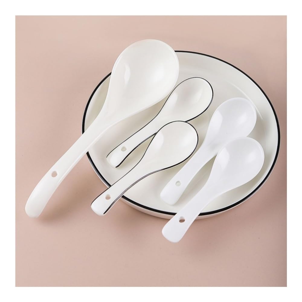 cuchara para servir, Juego de 10 cucharas cerámica for el hogar, for servir en restaurantes