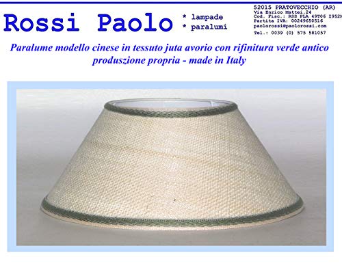 Paralume coprilampada stile rustico in tessuto