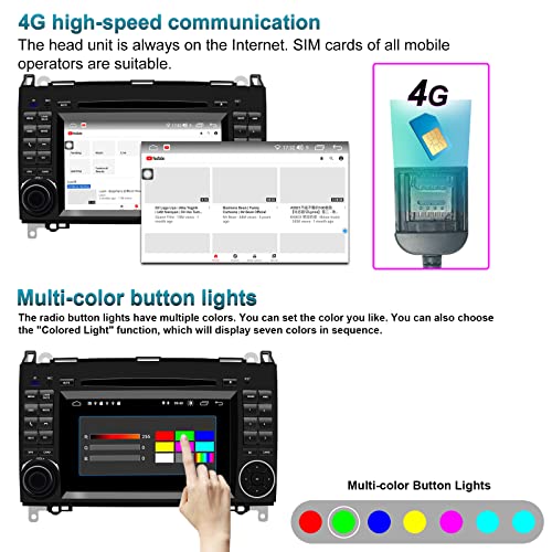 pour Mercedes-Benz W169 W245 B160 / B170 / B180 / B200 W639 Vito Viano W906 Sprinter VW Crafter Android 12 Octa Core 8… - Image 7