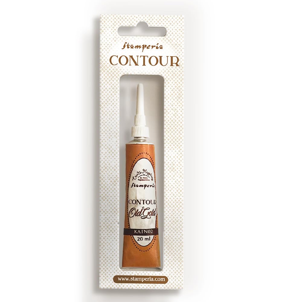 Stamperia Contour Liner Writer Tube 20ml - Old Gold KATN02