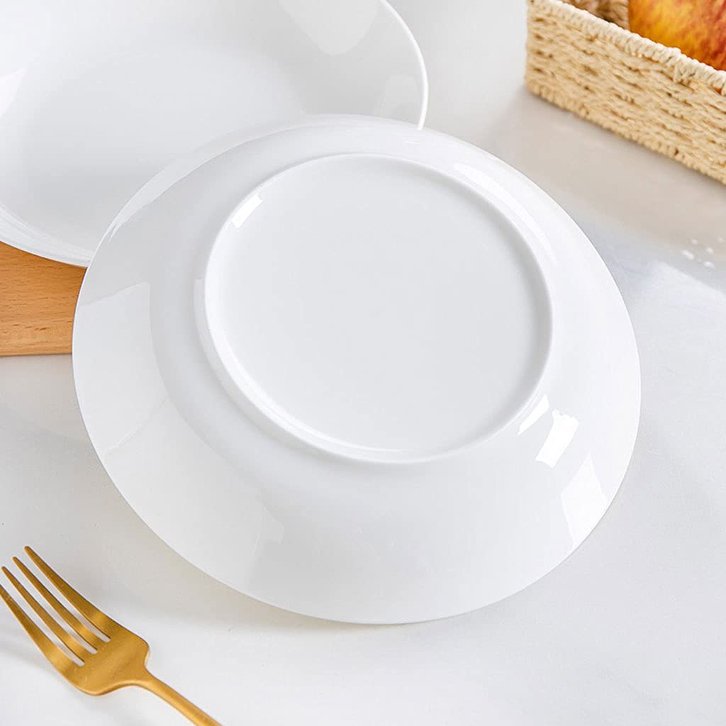 Talerze do serwowania na brunch Ceramiczne talerze obiadowe Zestaw 7 cali 4 okrągłe do sałatek Makaron Desery i talerze Aperitizer Kuchenka mikrofalowa i zmywarka Bezpieczny zestaw obiadowy na kolację