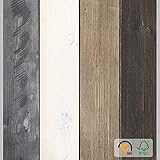 Reclaimed Peel and Stick Wood Planks for Walls, Accent Wall Panels Weathered Rustic Interior Decor (Sample Pack, Mix 1-4in1)