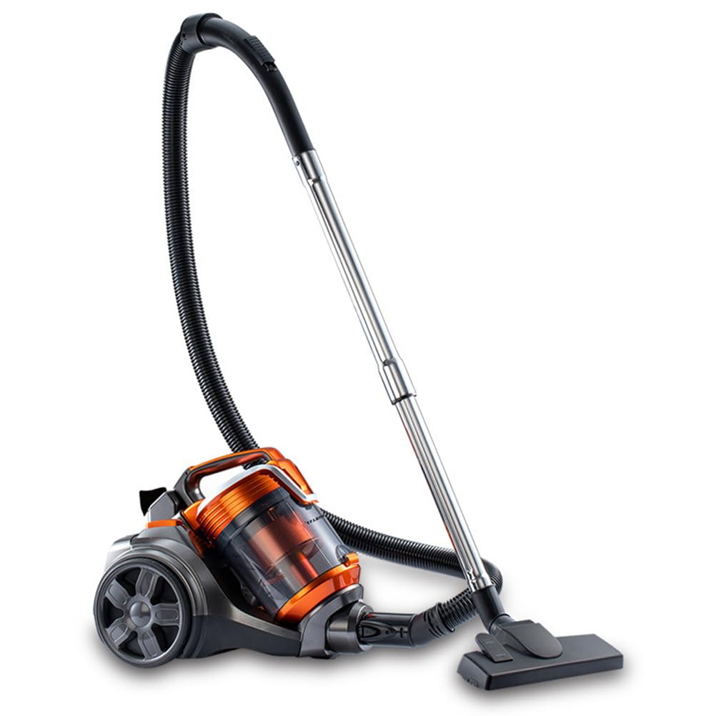 Aspiradora cilíndrica sin Bolsa de 3600 W, Limpiador ciclónico de alfombras y Suelos Duros, Ligero y Compacto, Filtro HEPA, Manguera Extensible, para Polvo, Suciedad y Suelos