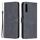 ISADENSER Phone Case for LG Velvet 5G Wallet Case LG Velvet Case Premium PU Leather Folio Flip Notebook Cover Vogue Business with Credit Slots Wallet Phone Case for LG Velvet 4G/5G Retro Black HX