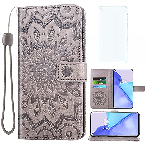 Étui cuir OnePlus 9 protection premium verre trempé style minimaliste gris