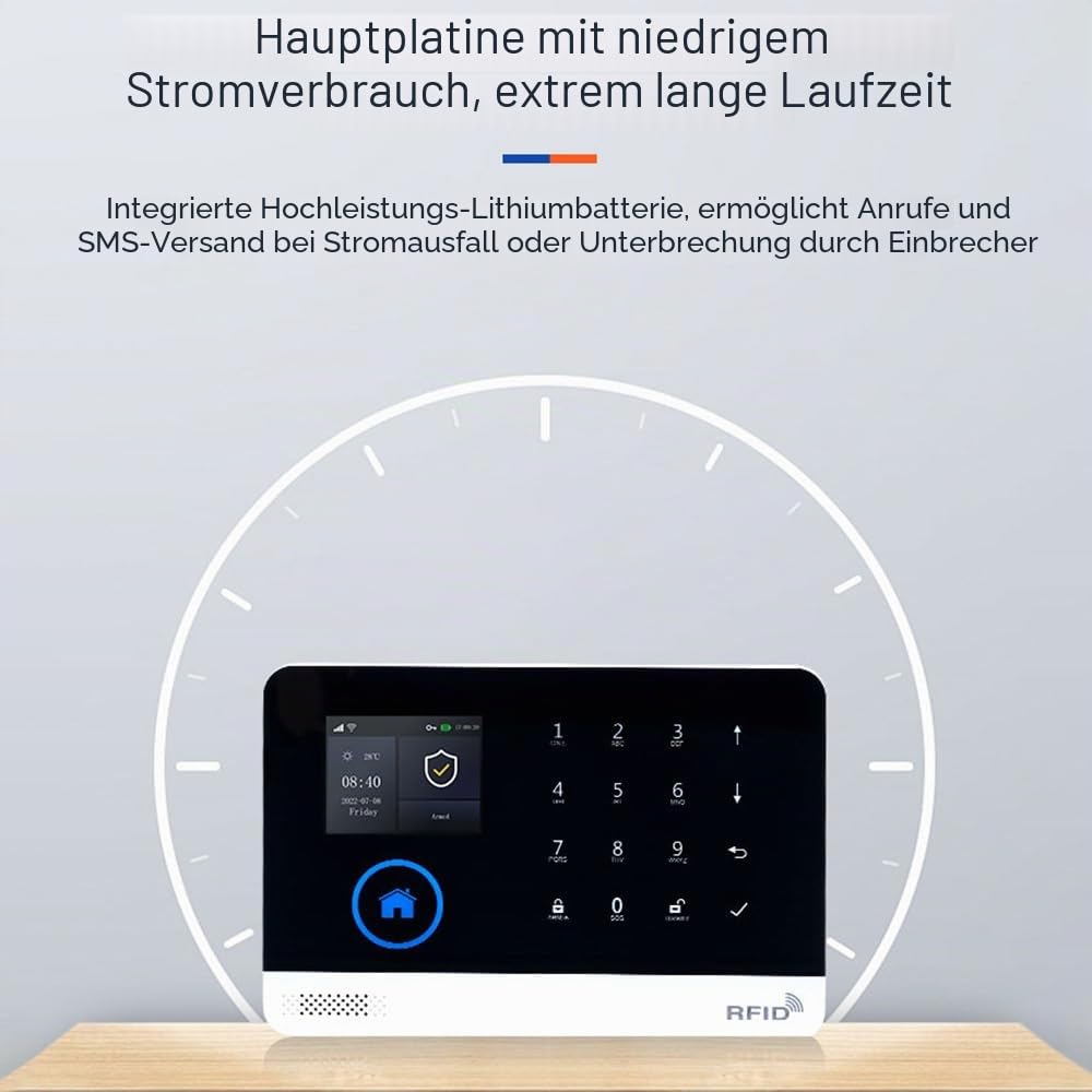 433MHz Wireless WiFi + GSM Auto-dial Alarm Security System LCD Display Türsensor PIR Bewegungssensor Smart Home Einbrecher Sicherheitsalarmsystem