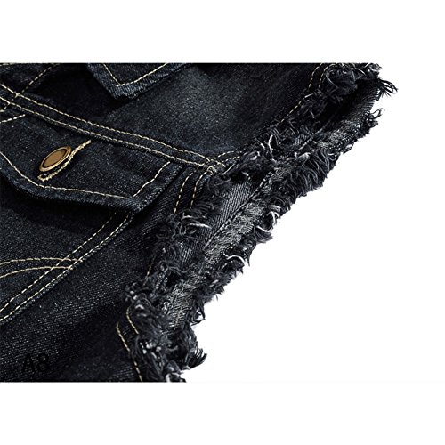 semen Heren mouwloos gescheurde jeans vest fit casual cowboy denim jas vest slim fit casual vest jeansvest - Image 8
