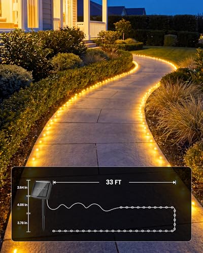 2 Pack Total 66Ft 200 LED Solar Christmas Fairy Lights Outdoor Waterproof - image 5