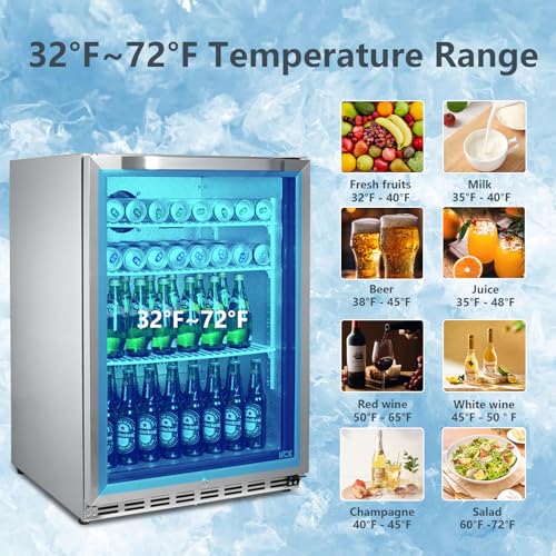 Hck C150 24 Inch Freestanding/Built-In Beverage Cooler Refrigerator thumb #3