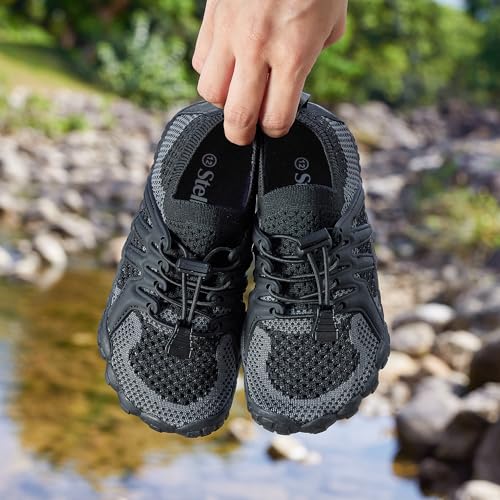 Stelle Barefoot Shoes Women Men Hiking Water Shoes with Adjustable Laces Adult Quick-Dry for Beach Swim Pool Trail Running Outdoor Sport Boating Rock Climbing Yoga4