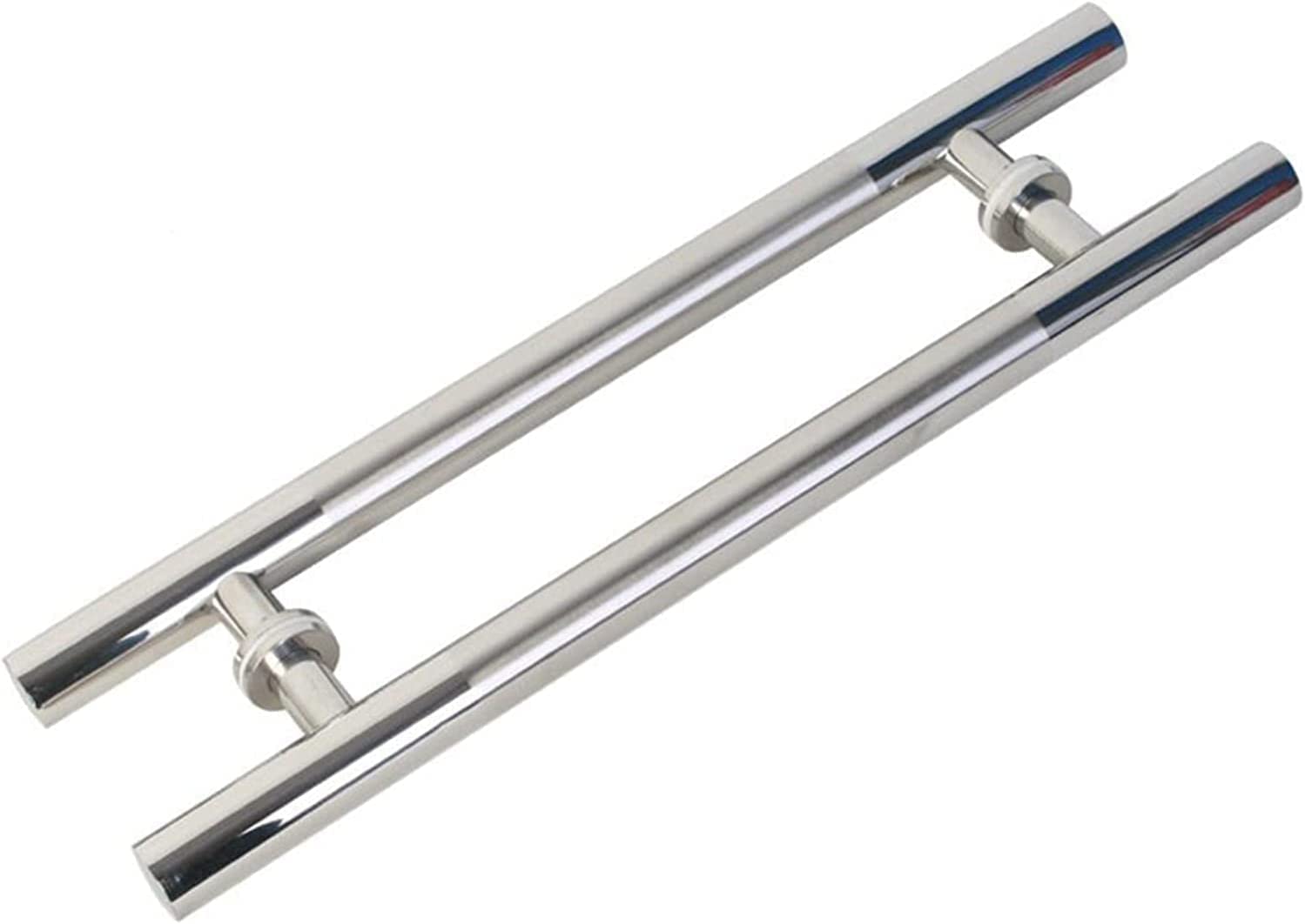 SaryEdge Barn Door Handle 304 Stainless Steel Double Sided Sliding Door Handle Push Pull Handle, Door Handle,for Glass/Wood Door,Silver-80 * 60cm,Silver-80 * 60cm