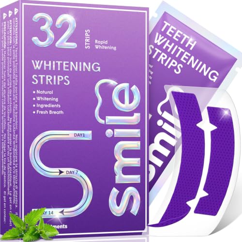 Image of Purple Teeth Whitening Strips for Sensitive Teeth 32 Count Whitener Strips