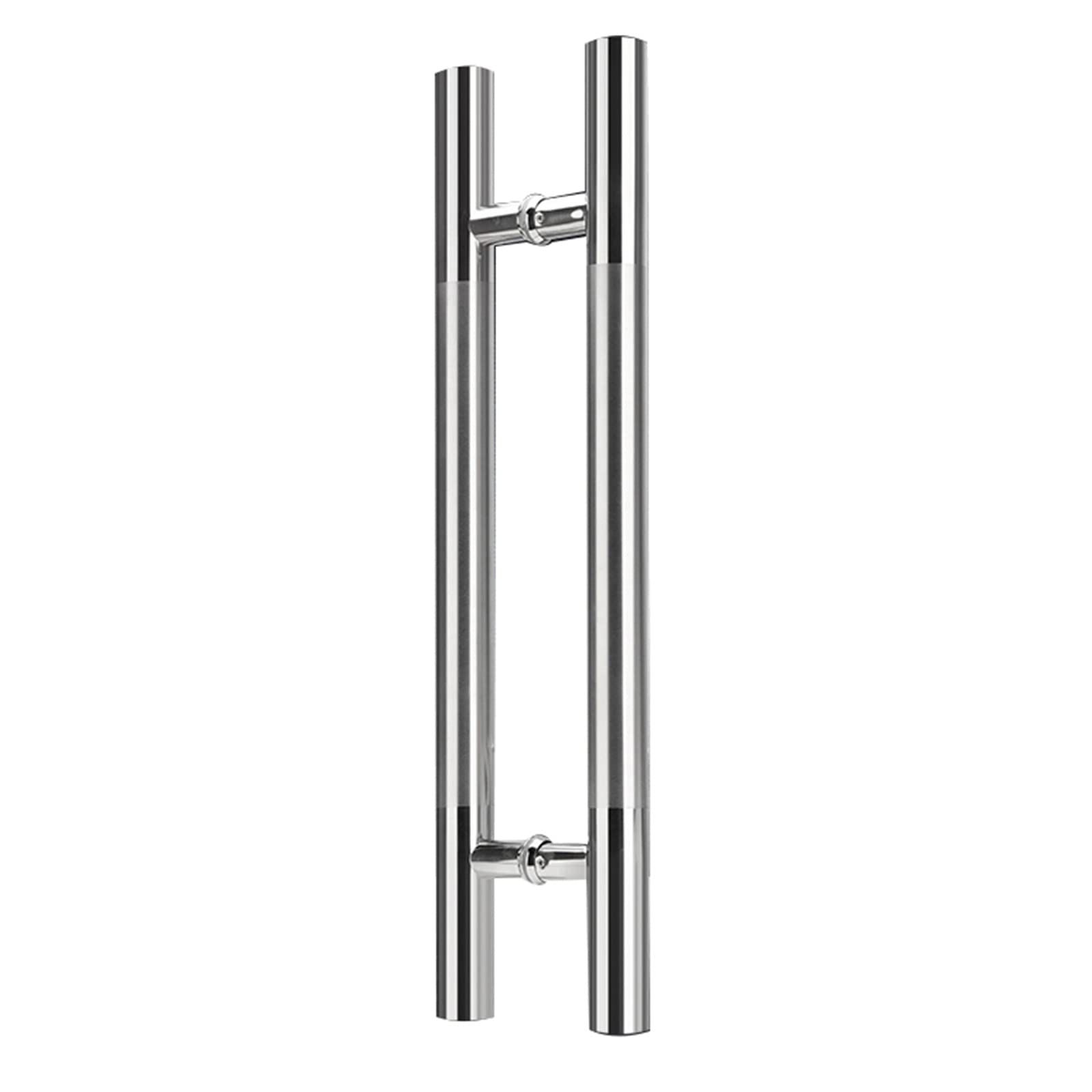 Cwcqgh Silver Pull Push Shower Kitchen Door Pulls Back To Back Door Handle,Sliding Barn Doors Bar Swing Door Handles With Simple Design,-Length 60Cm(23.6Inch)