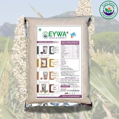 Image of Organic White Sorghum Flour (5 Kg) /white Cholam /jovar /jonna /jola For Eating And Cooking By EYWA