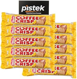 Coffee Crisp Chocolate Candy Bars, Full Size 50g/1.76oz (10 bars)
