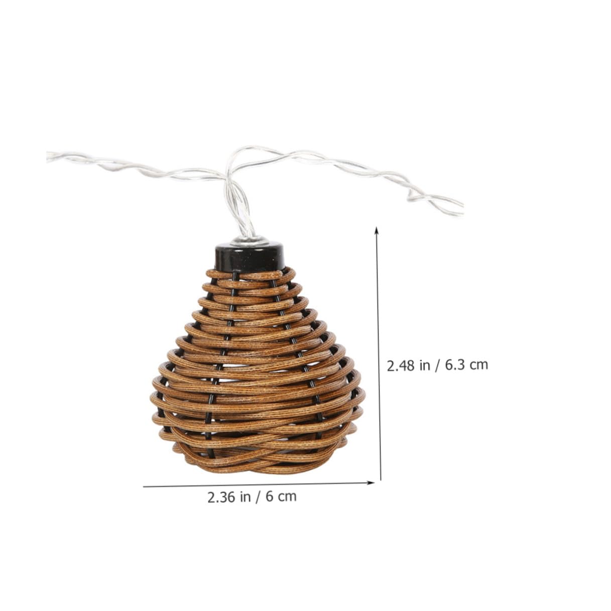 Lichterkette aus Rattanimitat mit 10 Leds Flexible und Multifunktionale Dekorative Beleuchtung für Innen und Außen für Hochzeiten und Feiertage