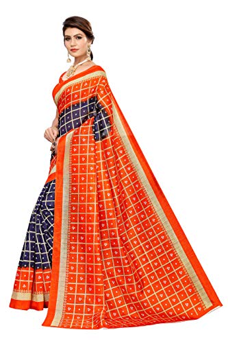Image of Sidhidata Women's Printed Art Silk Saree With Blouse Piece (Free Size)