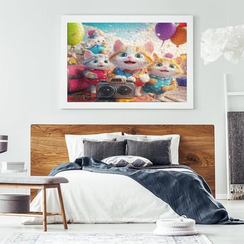 Mini rompecabezas de gato de 1000 piezas en papel premium de 70x50 cm con ajuste perfecto 7