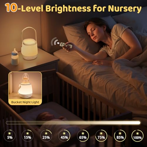 Lámpara de noche bebé con luz y sonido portátil miniatura 5