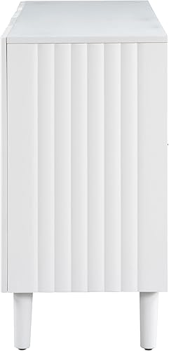 Miniatura 219 de Aparador moderno y elegante con patas y asas de metal dorado y estante ajustable, mesa consola clásica de 60 pulgadas, mesa de sofá, mesa de entrada