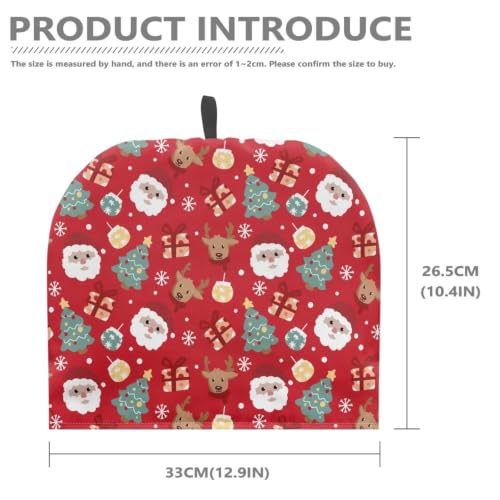Image of Hudotybom Xmas Santan Claus Tea Pot Cozies Father Christmas Teapot Dust Cover Insulated Warmer Tea Cozies with Extra Thick Wadding