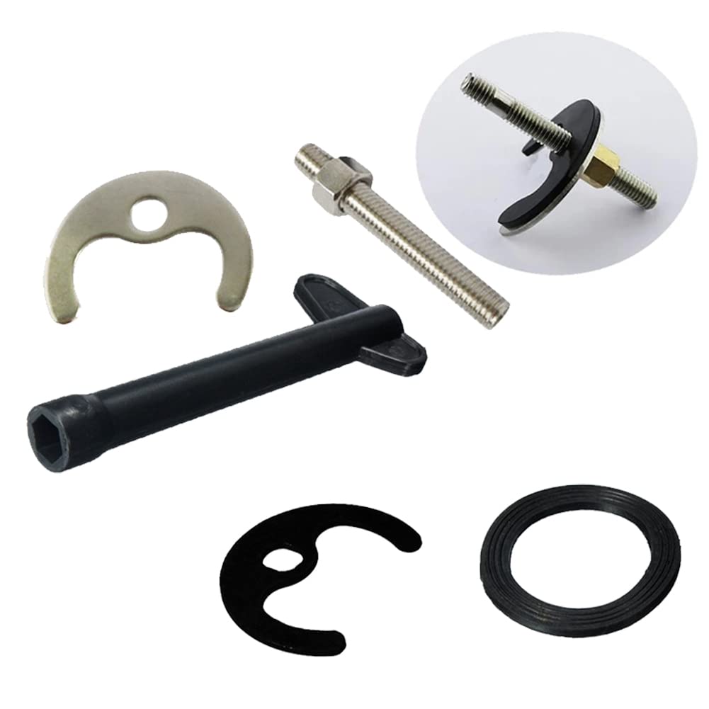 SPORTARC Monoblock Lavabo & Fregadero Grifo Mezclador Grifo Abrazadera Kit 1 Perno M12 Grifo Juego de Fijación Perno Arandela Llave Llave Placa Set