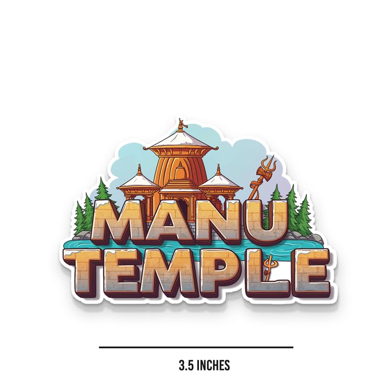 Image of Manu Temple Fridge Magnet, Glossy Finish, Stylish Magnet for Fridge, Wardrobe & Metal Surfaces