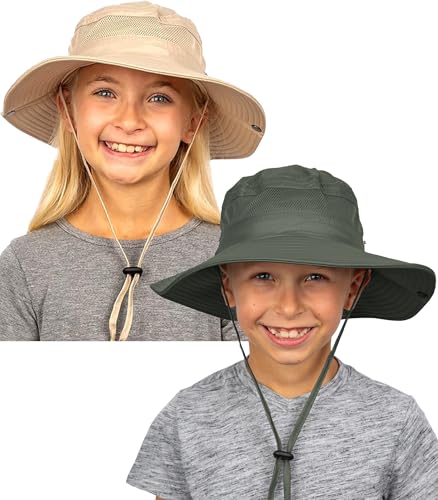 GearTOP Safari Hats for Kids UPF 50+ Kids Sun Hats Boys & Girls Bucket Hat