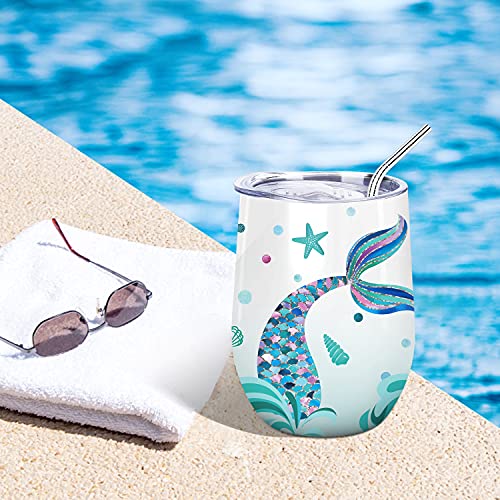 NymphFable 12oz Sirena Taza Termo Cafe para Llevar Taza Termica Acero Inoxidable Taza Personalizada - Imagen 7
