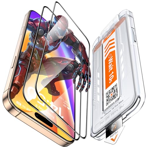 LK Schutzfolie für iPhone 17 Pro Max/iPhone 16 Pro Max für Panzerglas [Full Screen] Auto-Installation Schutzglas Stoßfes...