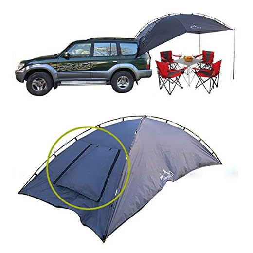 Xljh utomhus hopfällbart biltält campingskydd anti-UV trädgård fiske vattentät bil markis tält picknick solskydd strand 5-8 personer