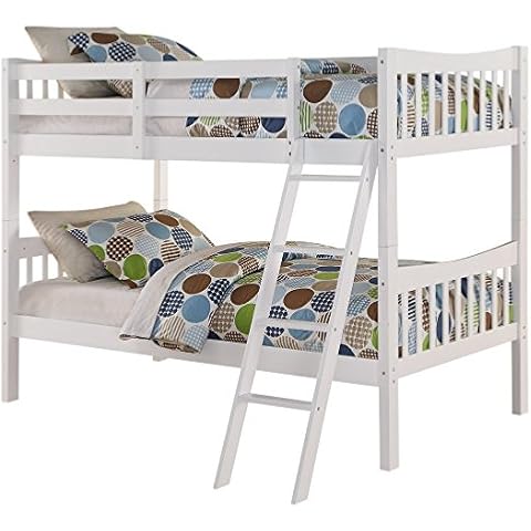 Angel Line Fremont Twin Over Twin Bunk Bed, White Cover
