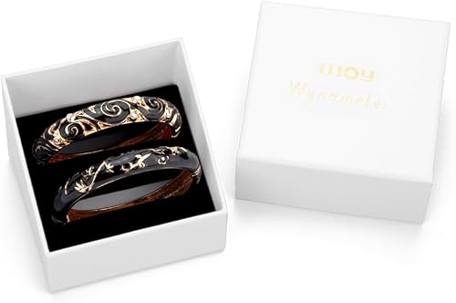 Miniatura 5 de UJOY Vintage Jewelry Cloisonne Artesanal Esmaltado Mariposa Flor Magnífica Rhinestone Oro Bisagra Brazalete Brazalete Brazaletes Regalos 88A09