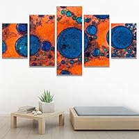 SIGNWIN 5 Panel Canvas Wall Art Abstract Closeup Digital Art Modern Artwork for Home Decorations Ready to Hang - 60