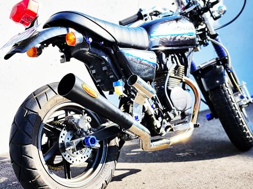 W2-F5-33BK APE50FI エイプ50FI インジェクション車 専用 マフラー 手曲げ ワンズ管SP マフラーサイレンサー スリップオン フルエキゾーストマフラー ショート管 マフラー (爆音管(グロスブラック))