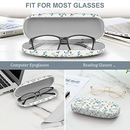 Image of FINTIE Hard Shell Eyeglasses Case, Portable Protective Glasses Cover Eyeglass Holder Box with Cleaning Cloth for Men Women