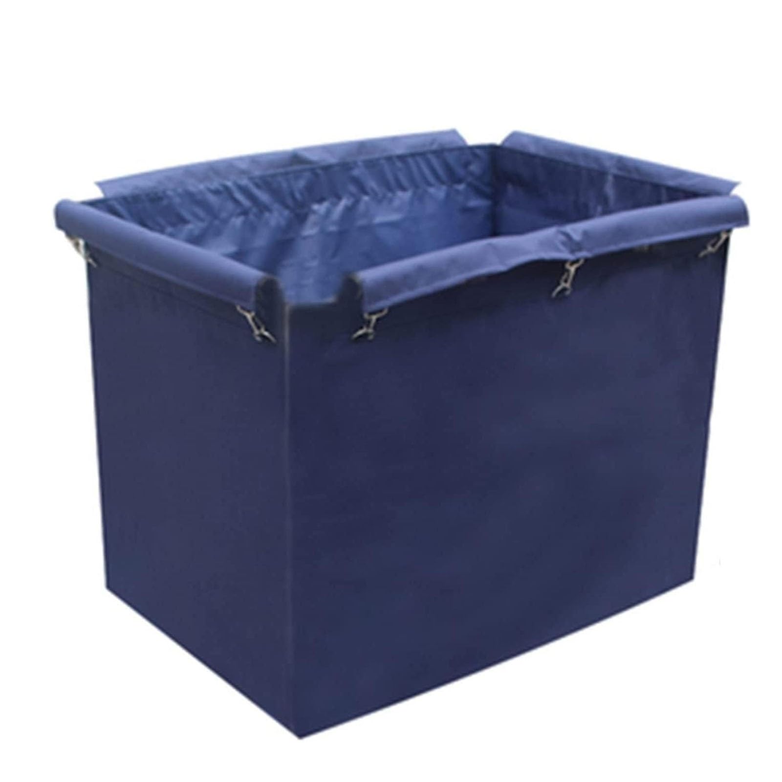 Prostokątny wózek na pranie Wymienna torba podróżna Wytrzymała tkanina Oxford Wzmocnione metalowe klamry Pasuje do 83x53 58x63cm(Blue Rectangular)