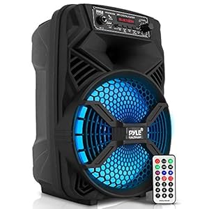 Portable Bluetooth PA Speaker System – 300W Rechargeable Outdoor Bluetooth Speaker Portable PA System w/ 8” Subwoofer 1…