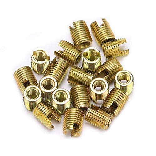 20pcs Self-Tapping Threaded Inserts for Metal Wood & Plastic M3/M4/M5/M6 Screw Bushing Repair Kit