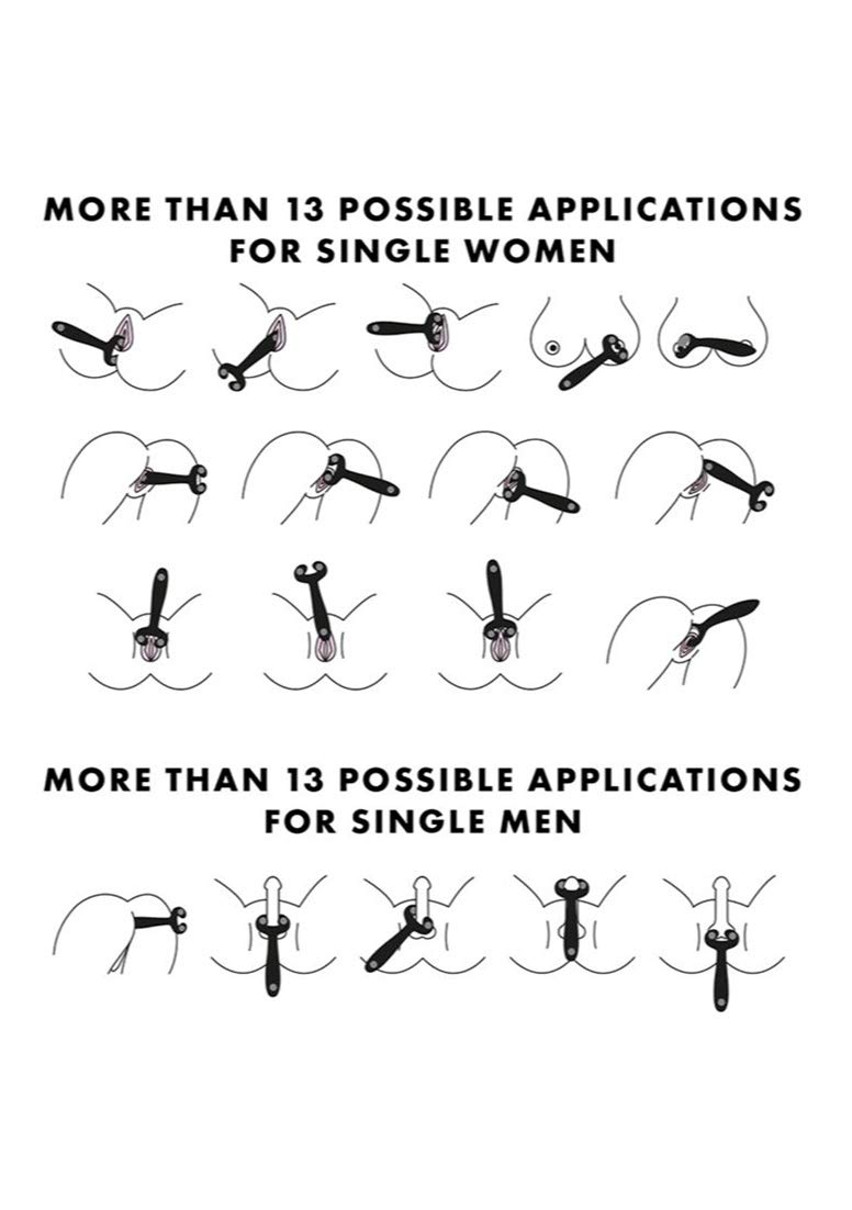 Satisfyer Endless Fun Vibrador para parejas 33 usos posibles con 100 funciones de vibración | Fuerte y silencioso para mujer y hombre | Utilizable como consolador y para estimulación del clítoris.