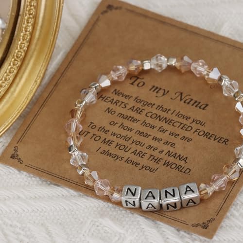 HUTIMY Nana Gift from Granddaughter for Women Mothers Day Wedding Bride Jewelry Nana Bracelet4