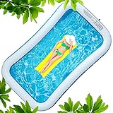 santabay Inflatable Swimming Pool, 120' X 72' X 22' Full-Sized Family Inflatable Pools for Kiddie,...